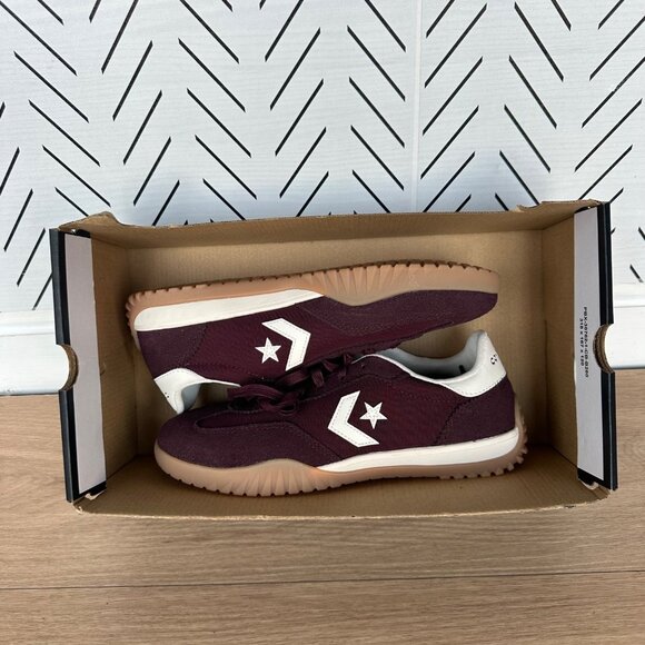 Converse Run Star Trainer Ox Sz 7 Womens Casual Shoes Suede Burgundy A13360C New - Picture 8 of 12